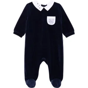 Boys Navy Squirrel Babygrow