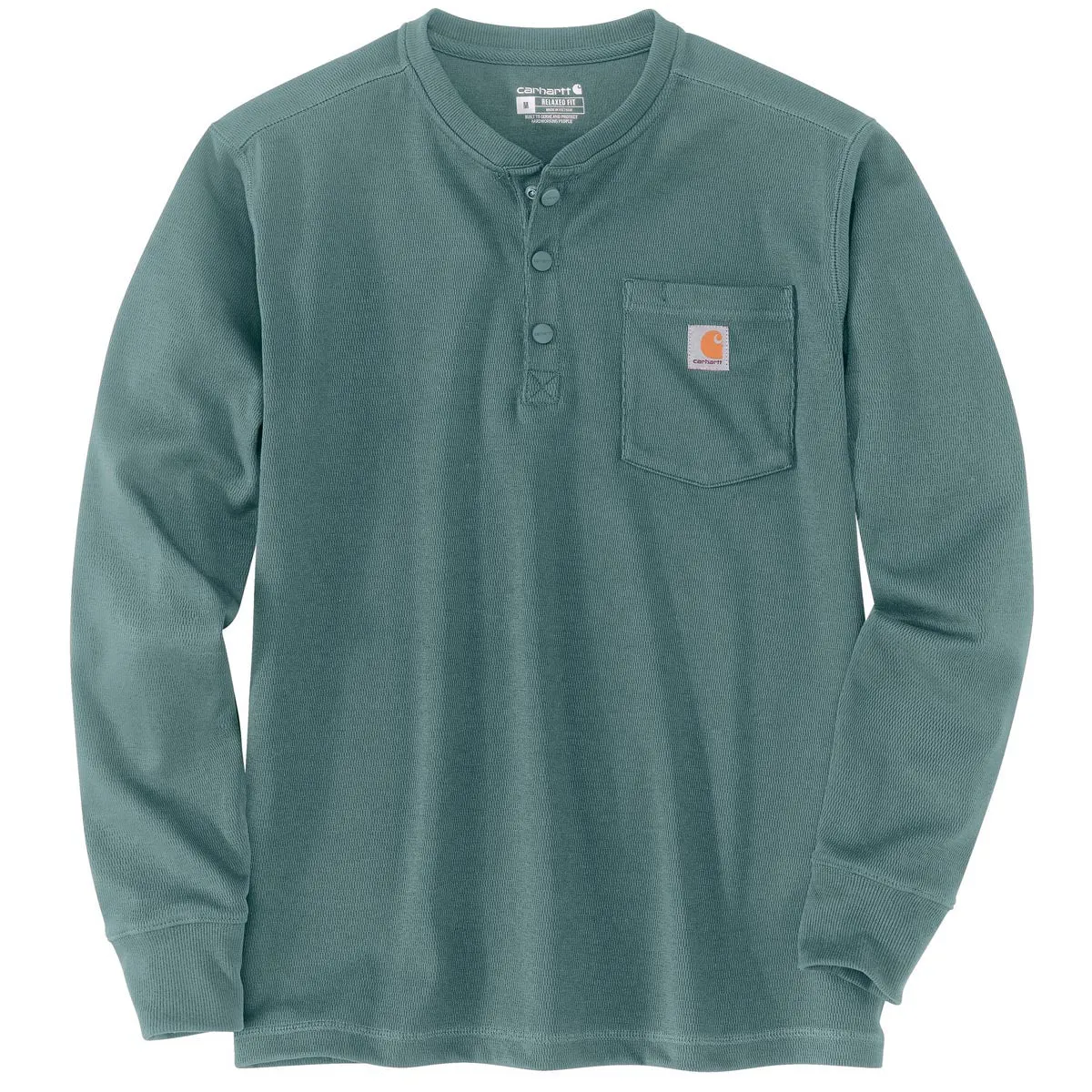 Carhartt 104429 Men's Relaxed Fit Heavyweight LS Henley Pocket Thermal Shirt