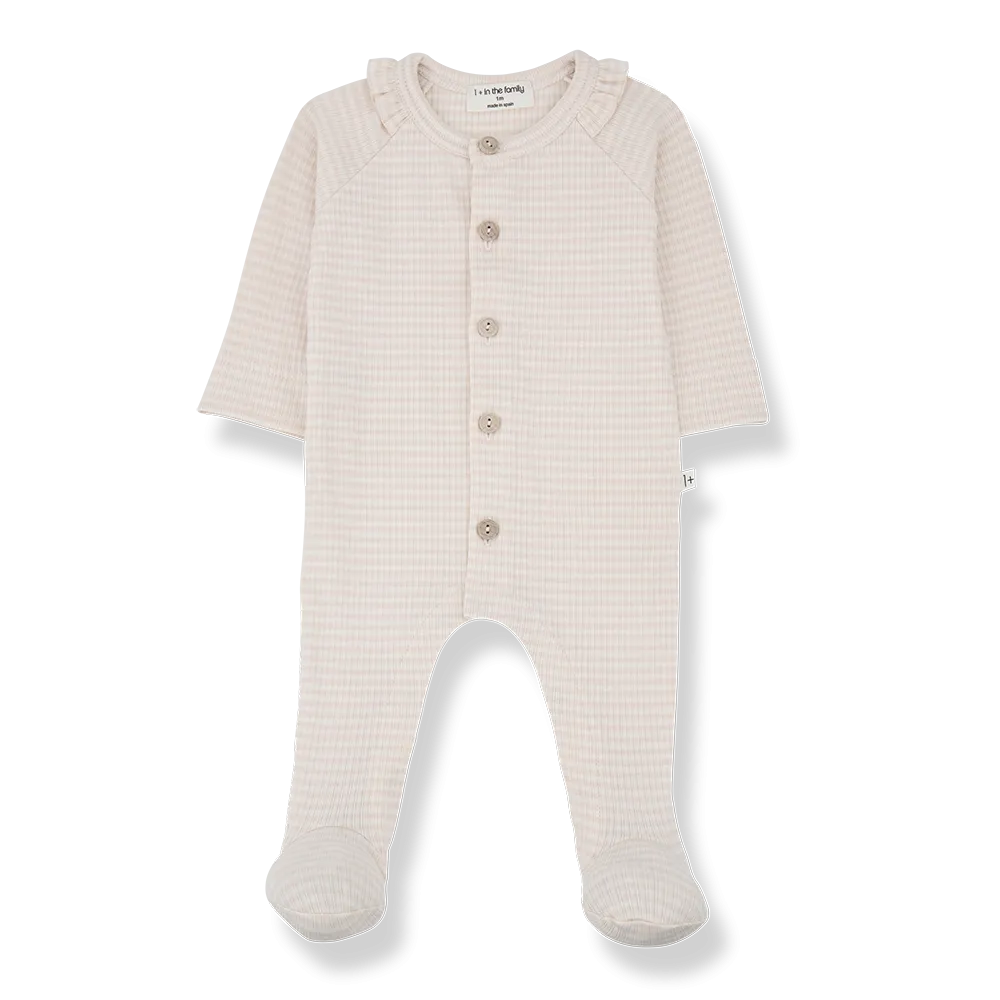 Cari Nude Striped Jumpsuit