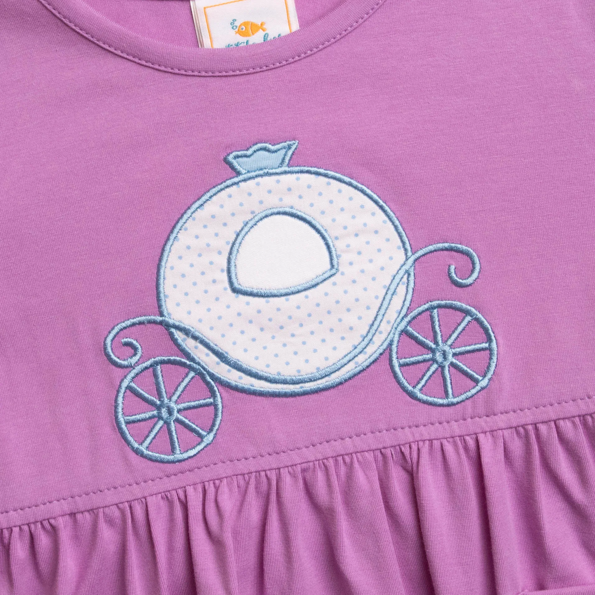 Carriage Cutie Applique Pant Set, Purple