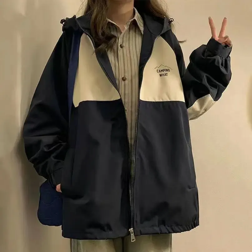 Casual Hooded Zipper Track Jacket