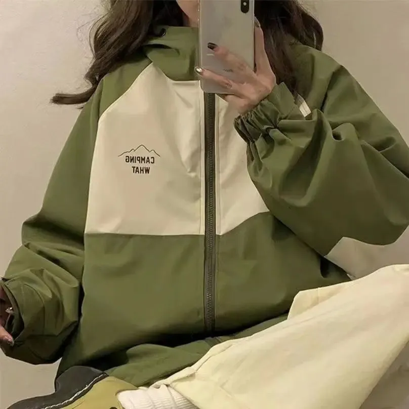 Casual Hooded Zipper Track Jacket