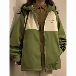 Casual Hooded Zipper Track Jacket
