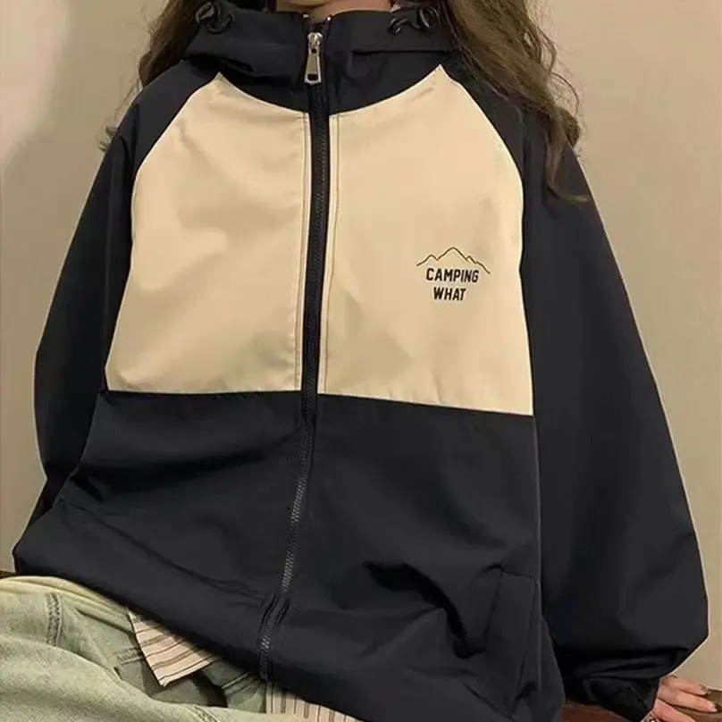 Casual Hooded Zipper Track Jacket