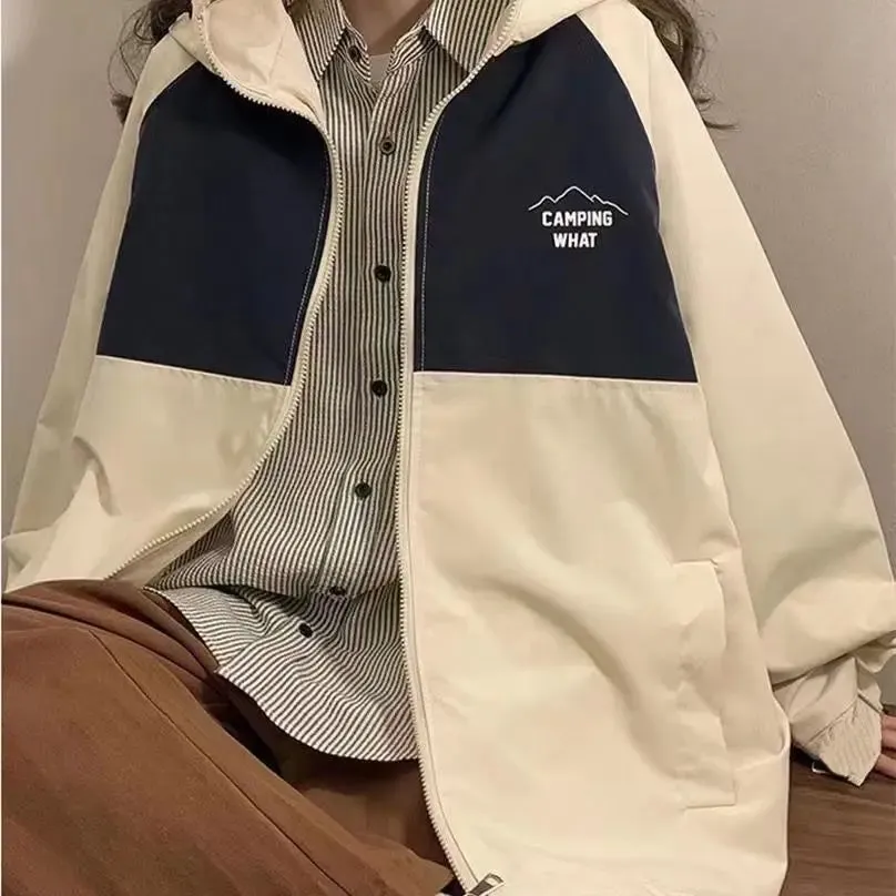 Casual Hooded Zipper Track Jacket