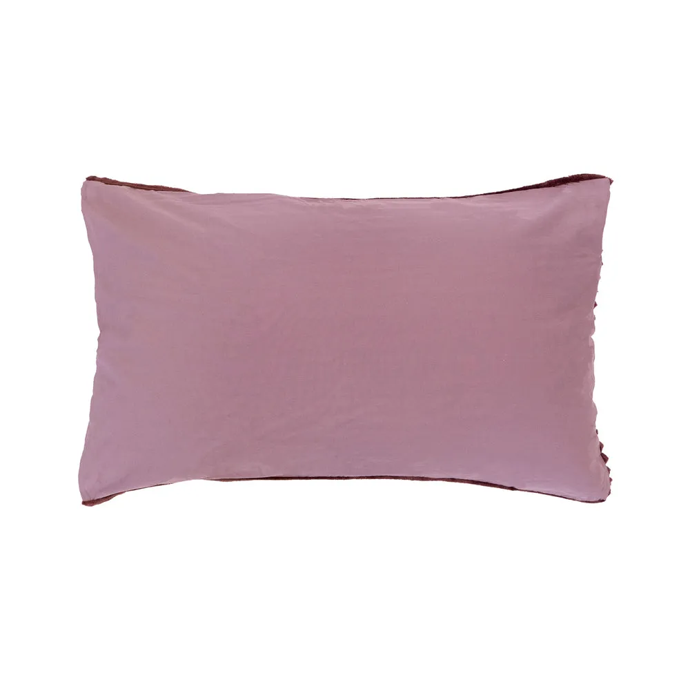 Channel Quilt Cover Set - Plum