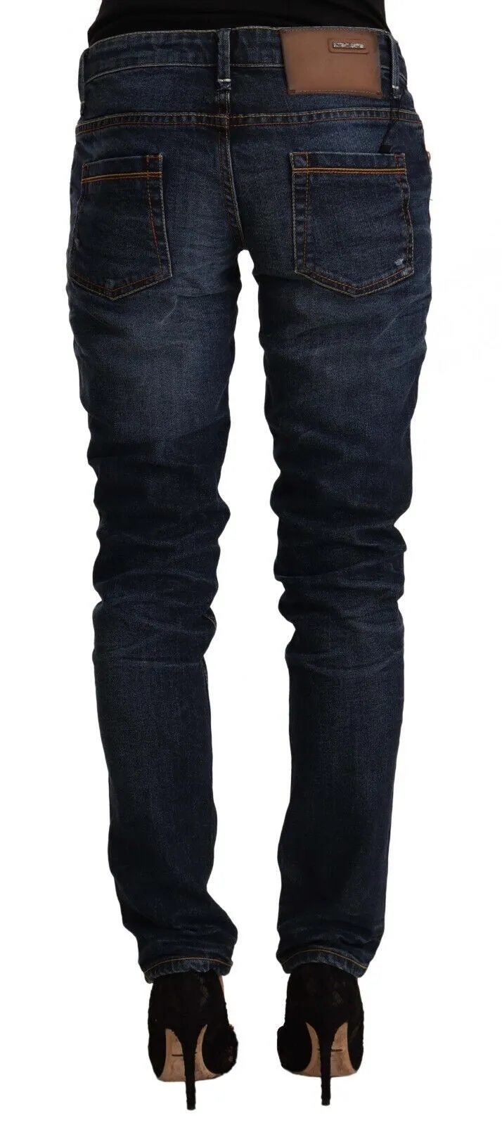 Chic Slim Fit Blue Washed Denim