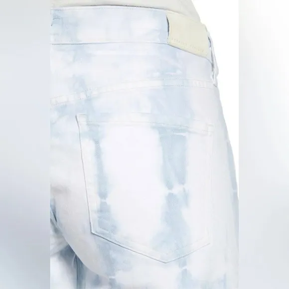 Citizens of Humanity Emerson Slim Boyfriend Tie Dye Jeans in White/Blue Size 28
