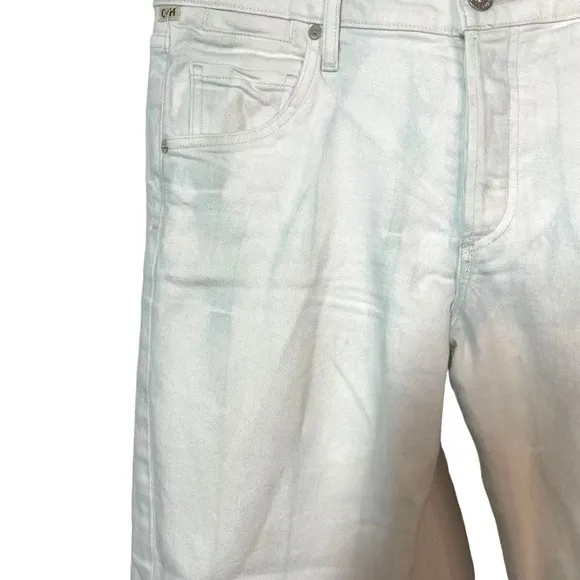 Citizens of Humanity Emerson Slim Boyfriend Tie Dye Jeans in White/Blue Size 28