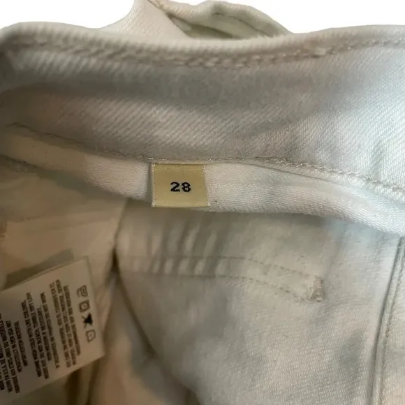 Citizens of Humanity Emerson Slim Boyfriend Tie Dye Jeans in White/Blue Size 28