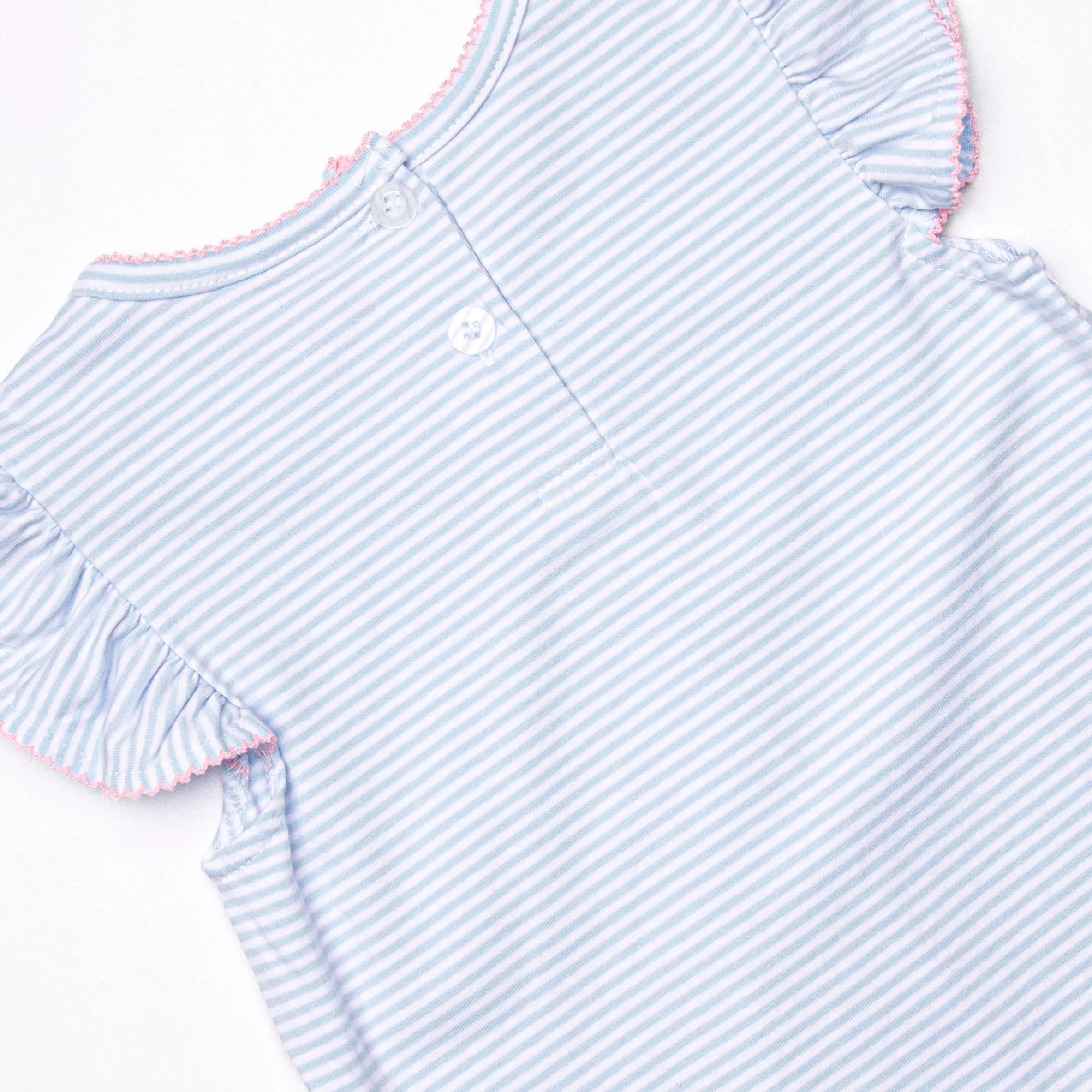 Counting Up Applique Short Set, Blue