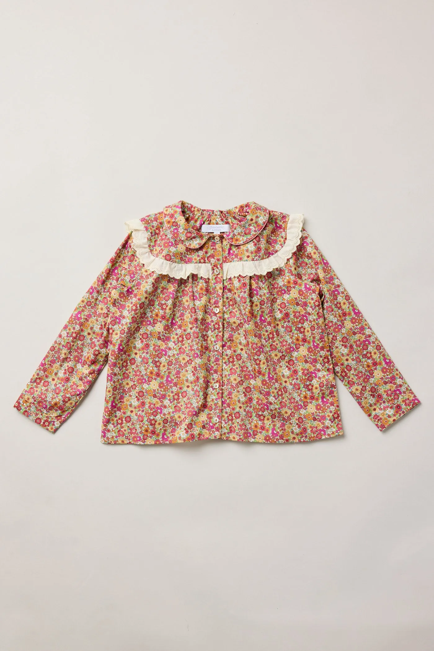 Cranberry Blouse Retro Florets