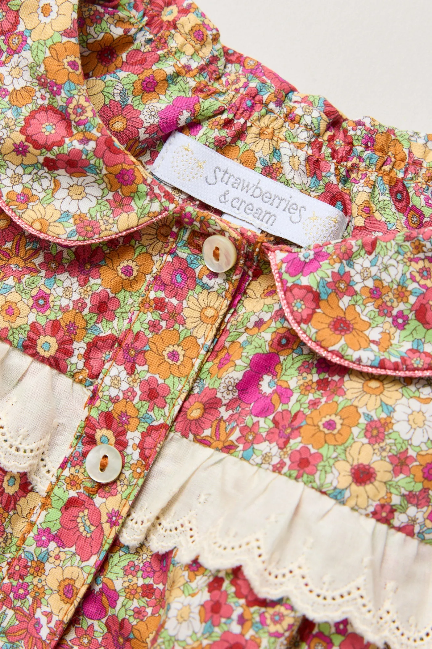 Cranberry Blouse Retro Florets