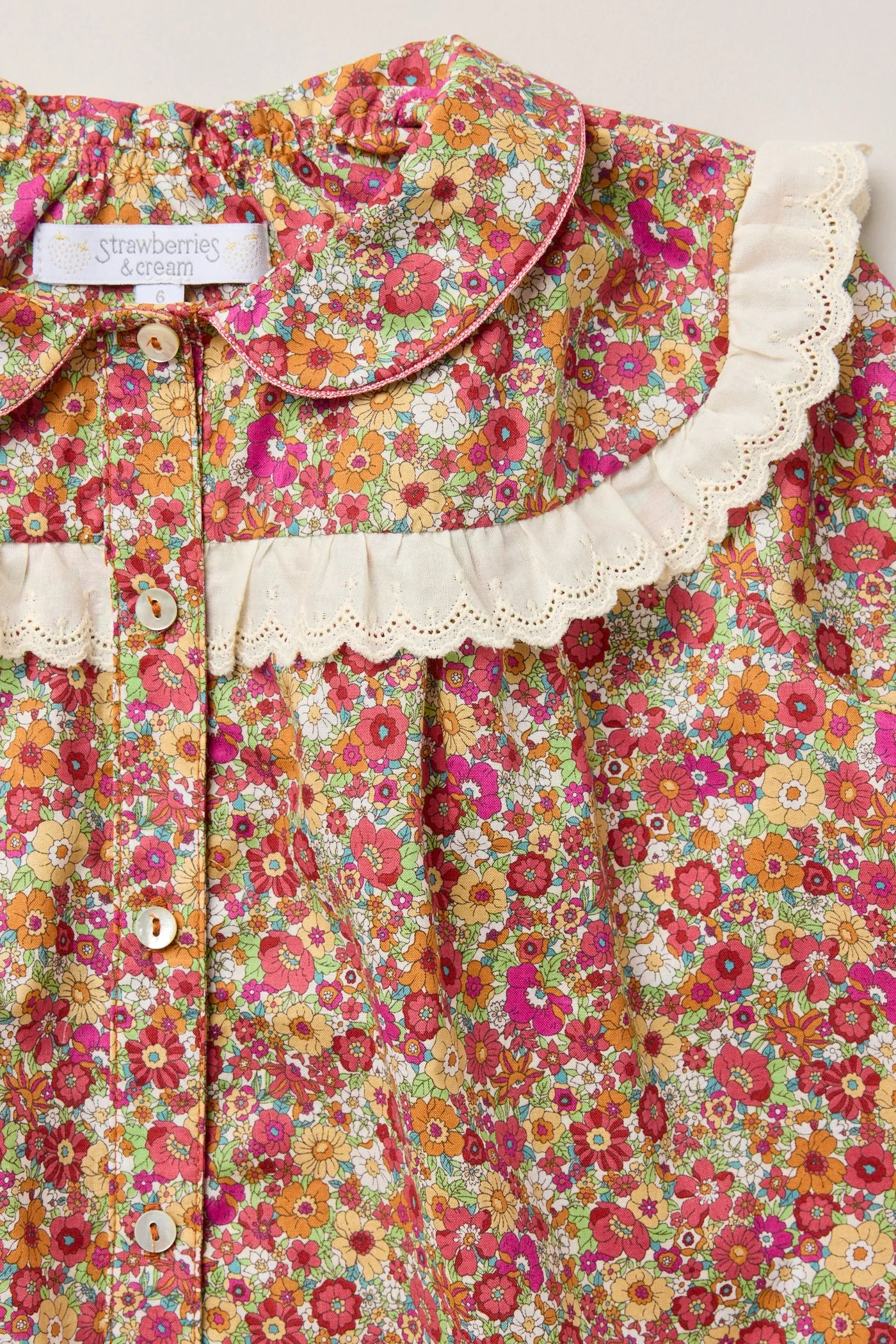 Cranberry Blouse Retro Florets