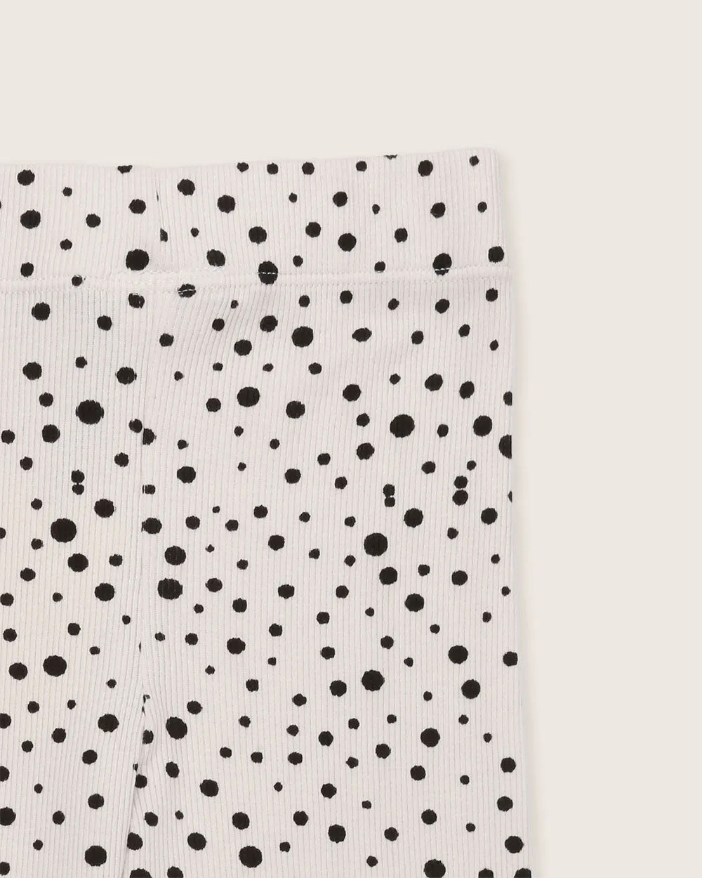 Cream Abstract Spot Print Leggings