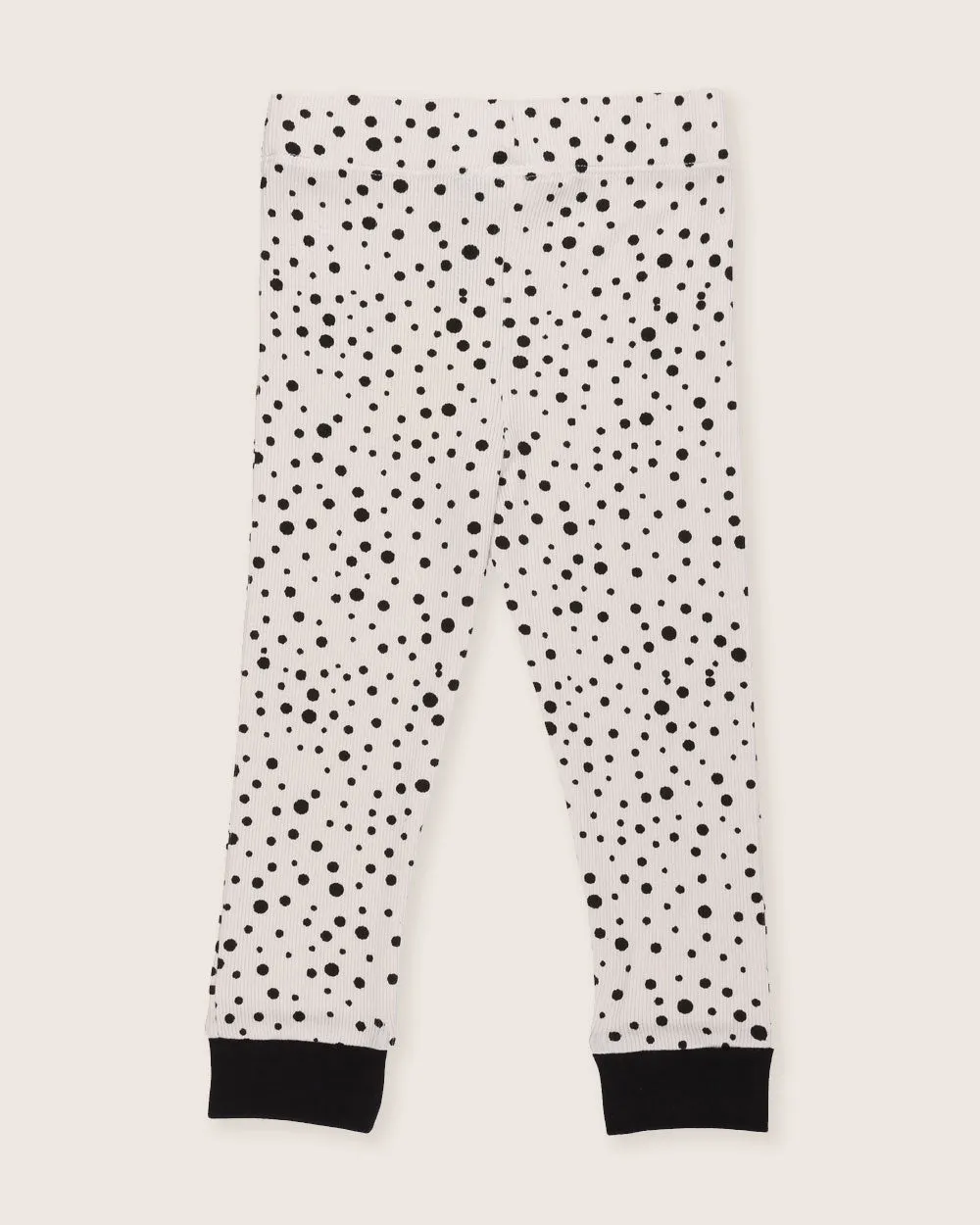 Cream Abstract Spot Print Leggings