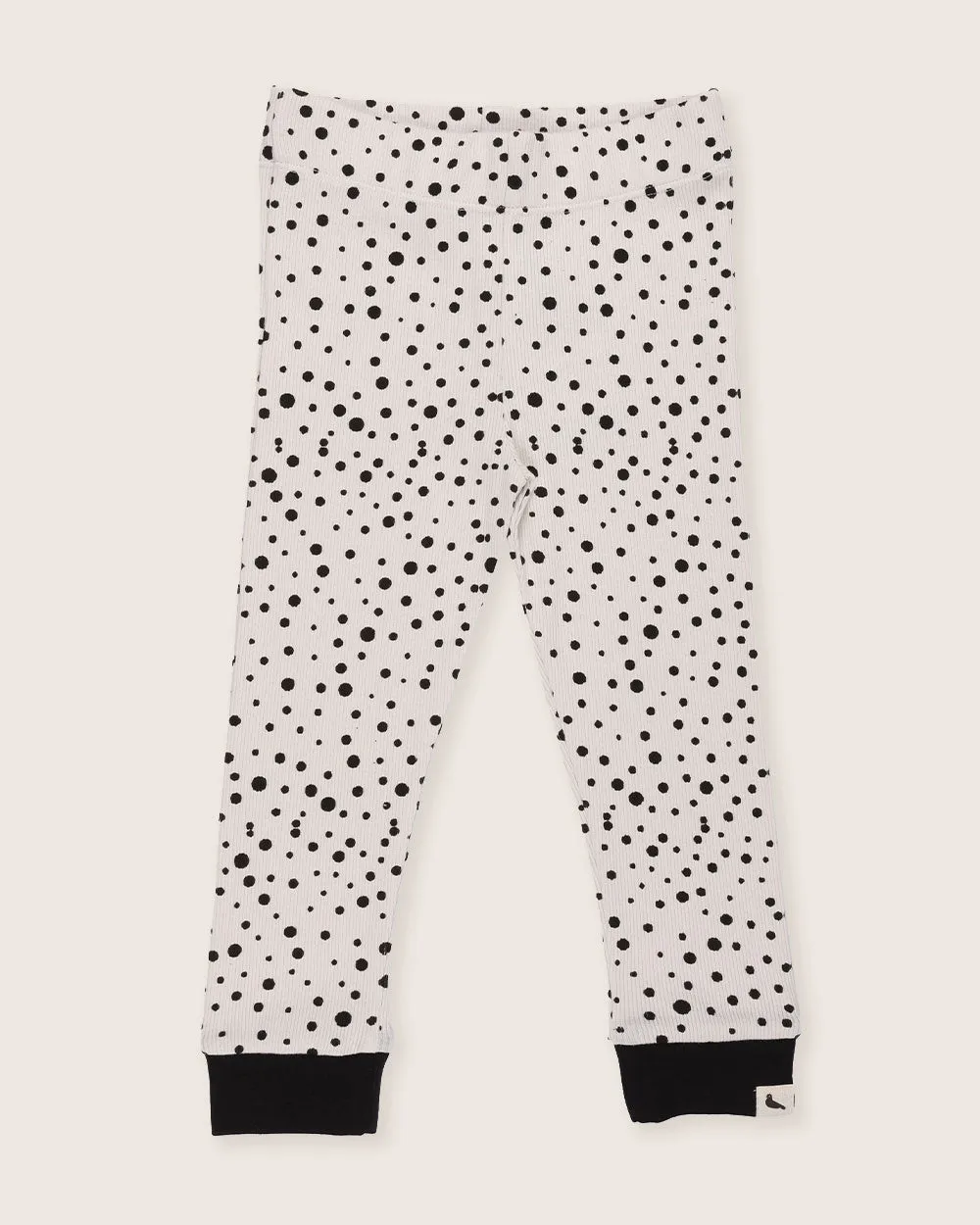 Cream Abstract Spot Print Leggings