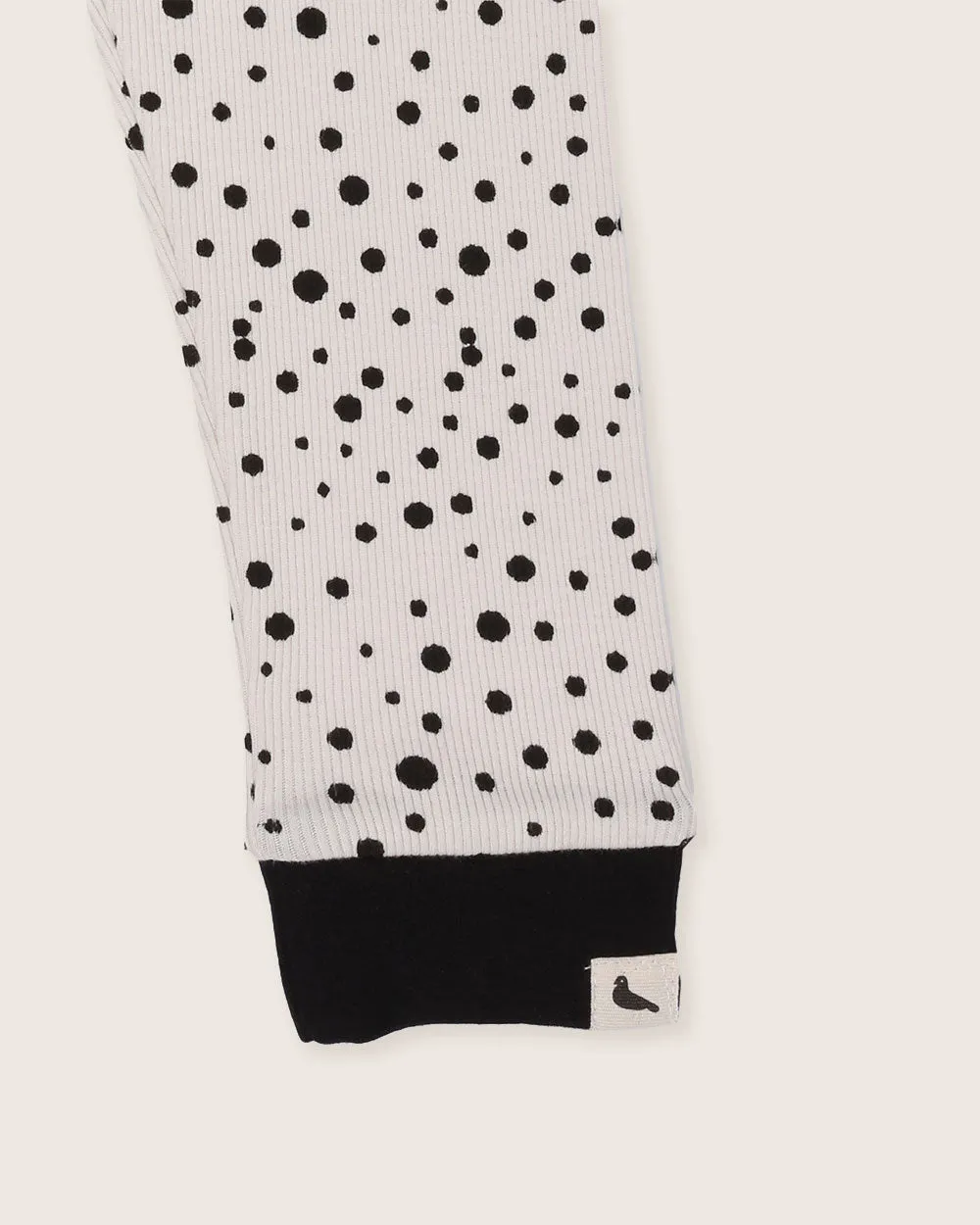 Cream Abstract Spot Print Leggings