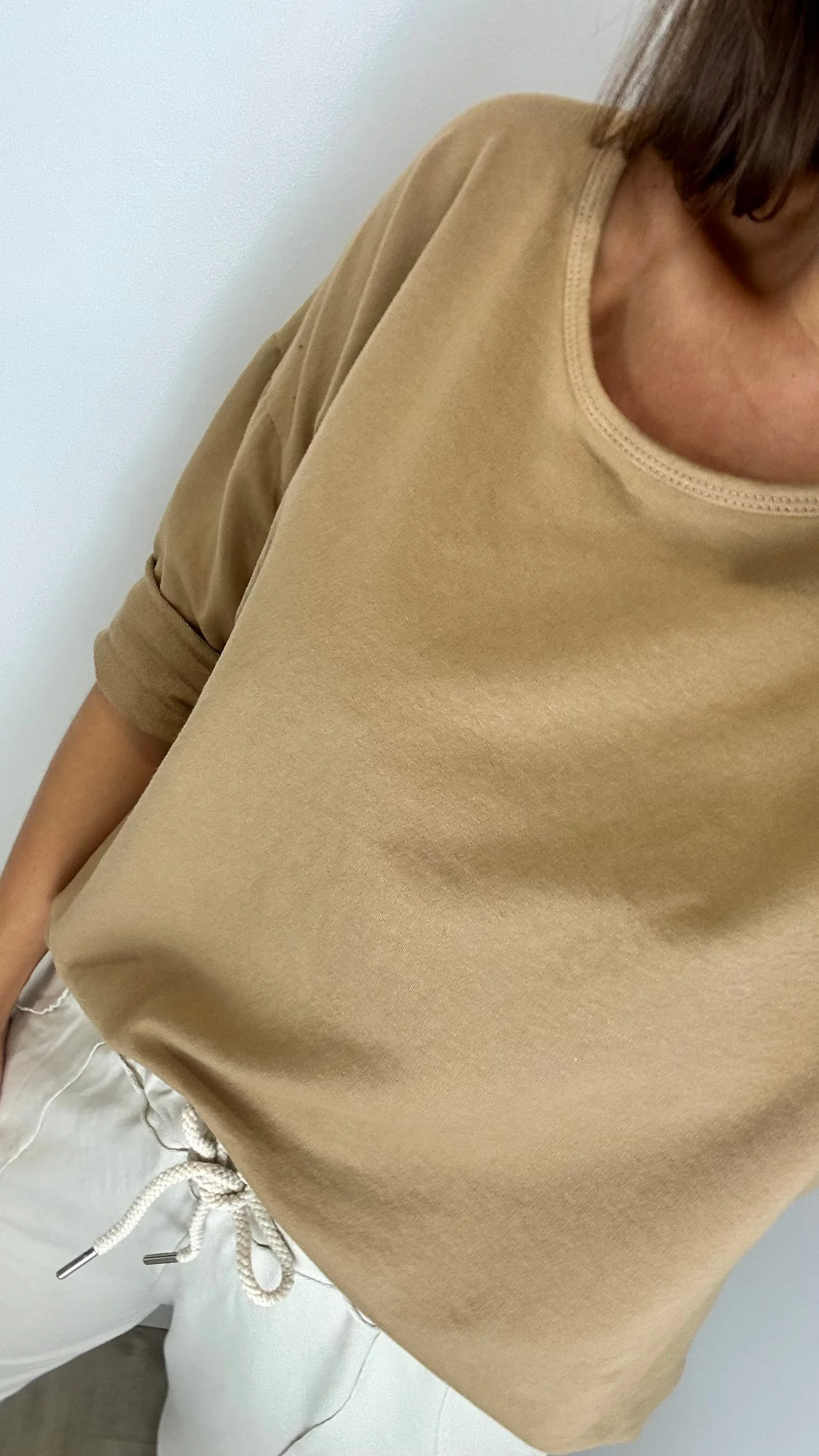 CREAM POCKET SWEAT PANTS