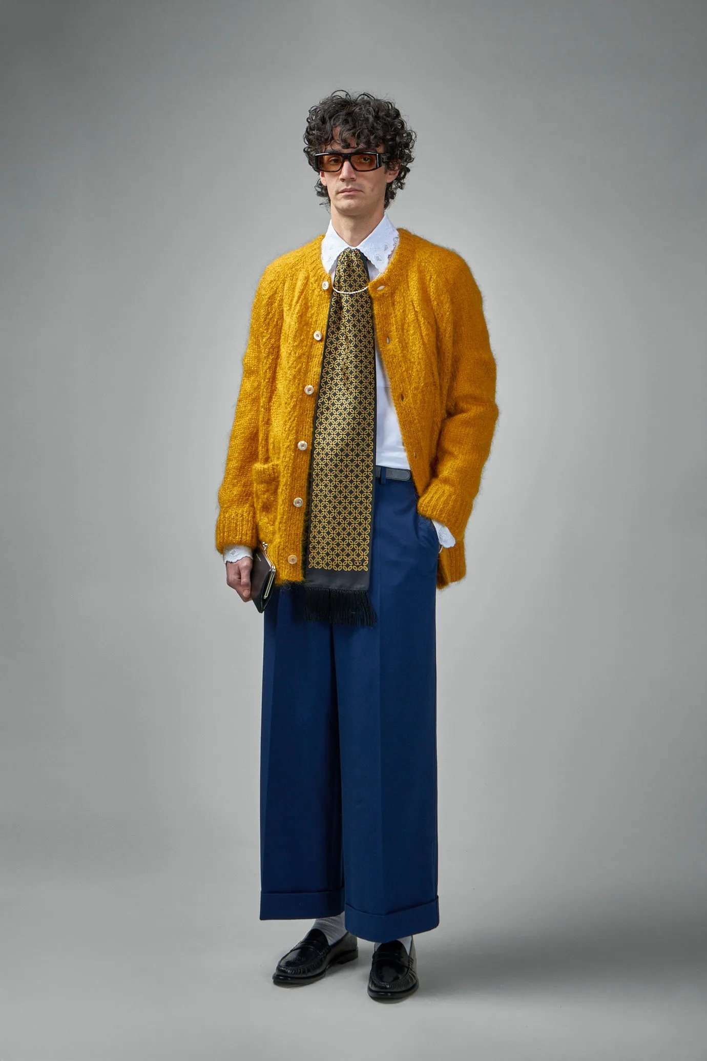 Cuffed Trousers in Cotton Gabardine