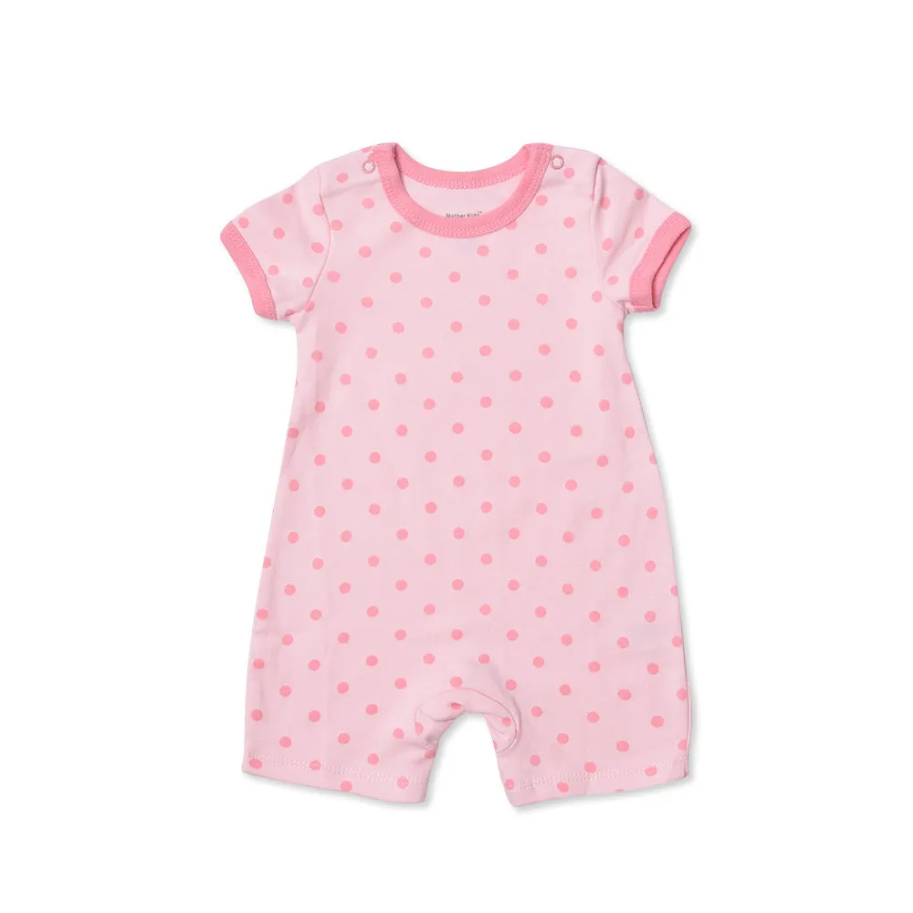 Cute Printed Cotton Short-Sleeved Baby Crawl
