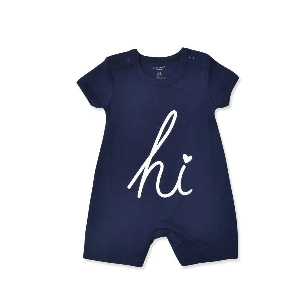 Cute Printed Cotton Short-Sleeved Baby Crawl
