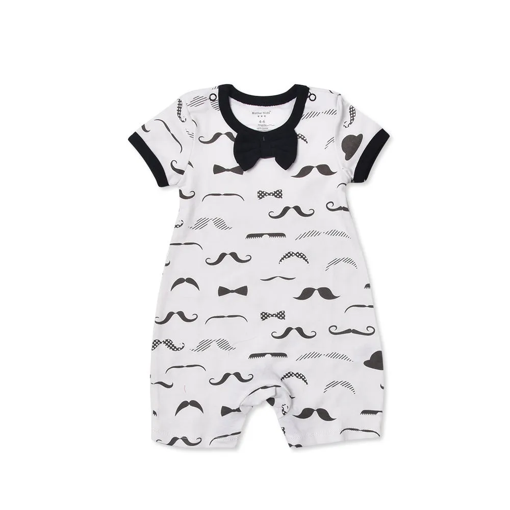Cute Printed Cotton Short-Sleeved Baby Crawl