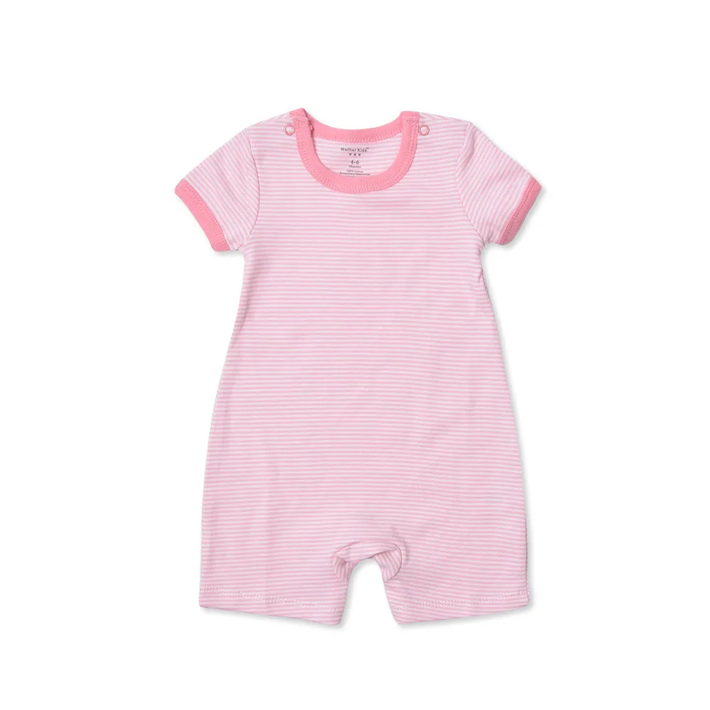 Cute Printed Cotton Short-Sleeved Baby Crawl