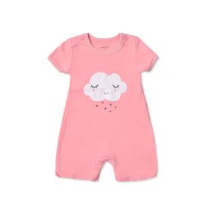 Cute Printed Cotton Short-Sleeved Baby Crawl