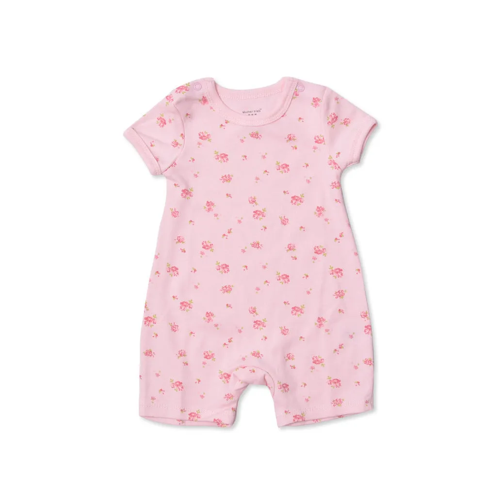 Cute Printed Cotton Short-Sleeved Baby Crawl