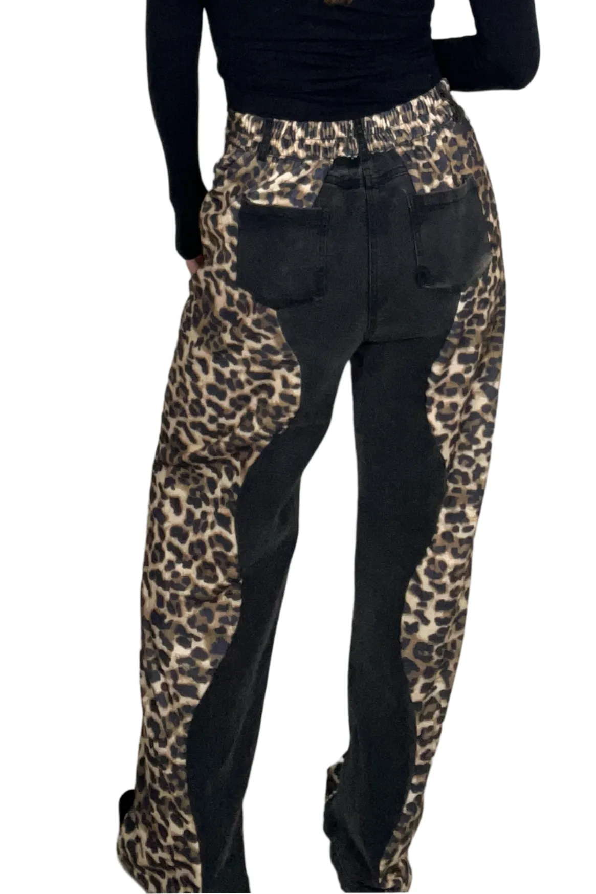 Denim Contrast Embellished Stretchy Jeans