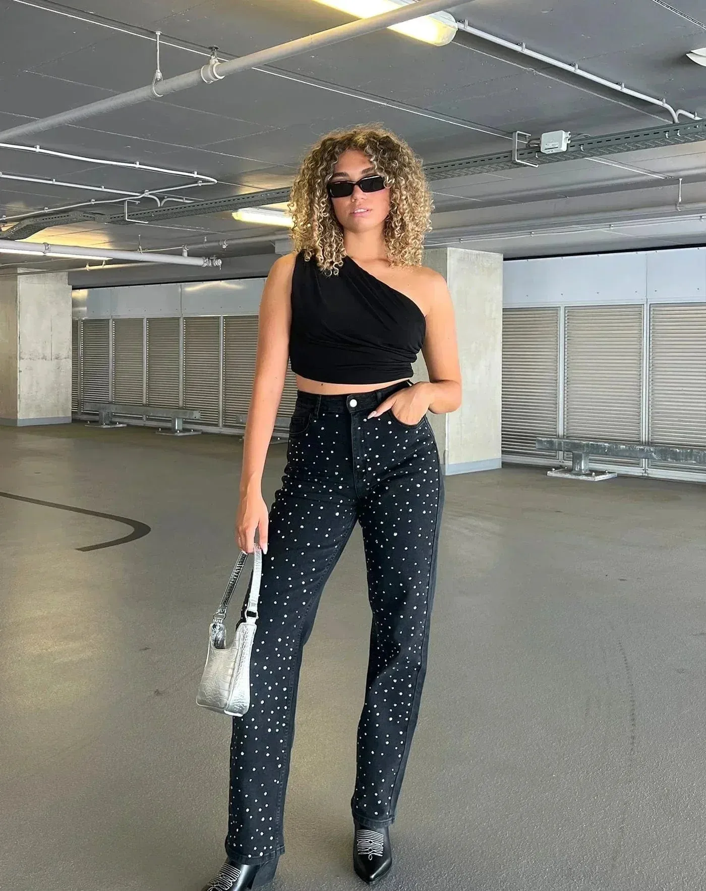 Denim Lira™ | Women's Straight-Leg Jeans | Regular Waist, Embellished Stripe Detail, Classic Fit