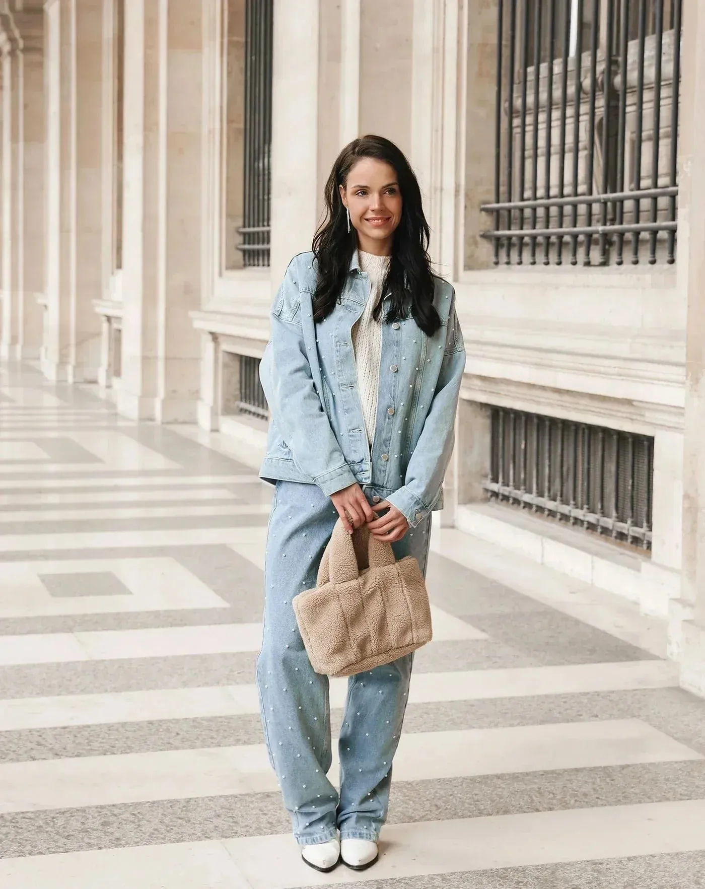 Denim Lira™ | Women's Straight-Leg Jeans | Regular Waist, Embellished Stripe Detail, Classic Fit