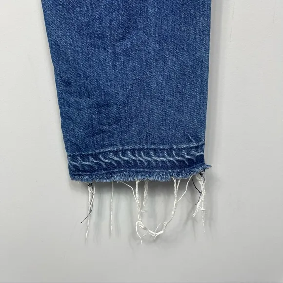 Derek Lam 10 Crosby Mila Mid Rise Girlfriend Patchwork Released Hem Jeans 27