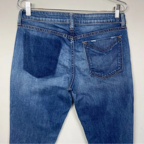 Derek Lam 10 Crosby Mila Mid Rise Girlfriend Patchwork Released Hem Jeans 27