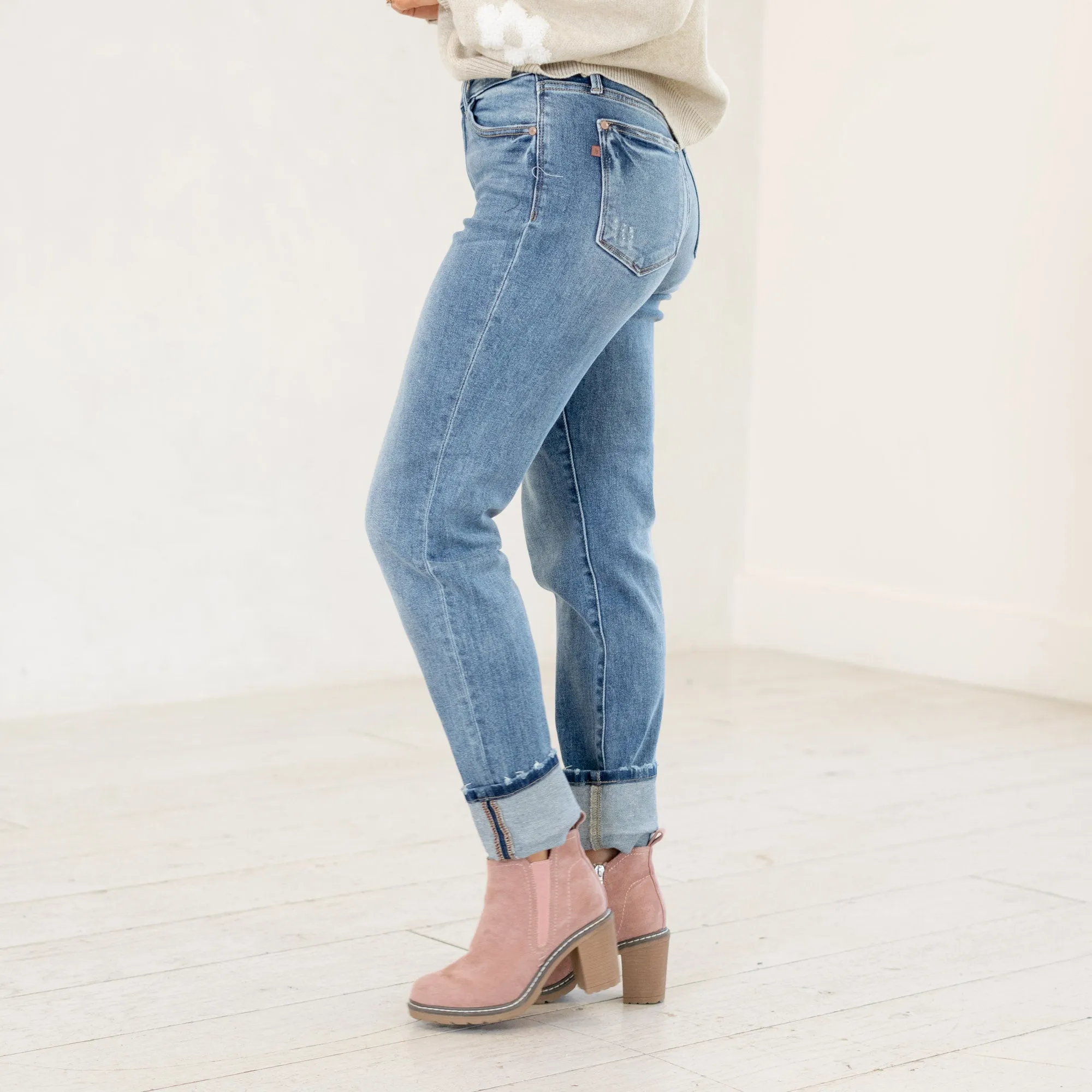 Desert Dusk Mid Rise Vintage Wash Boyfriend Regular & Plus Sizes