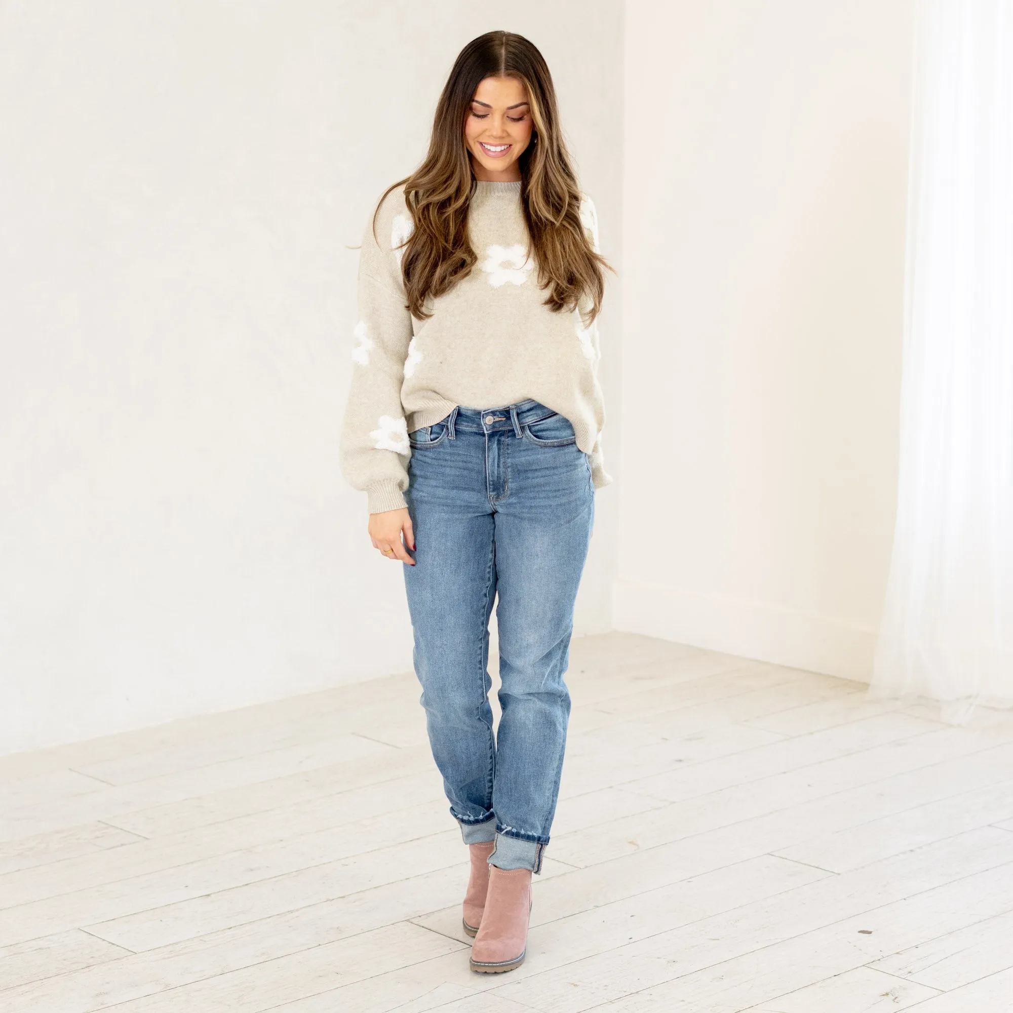 Desert Dusk Mid Rise Vintage Wash Boyfriend Regular & Plus Sizes