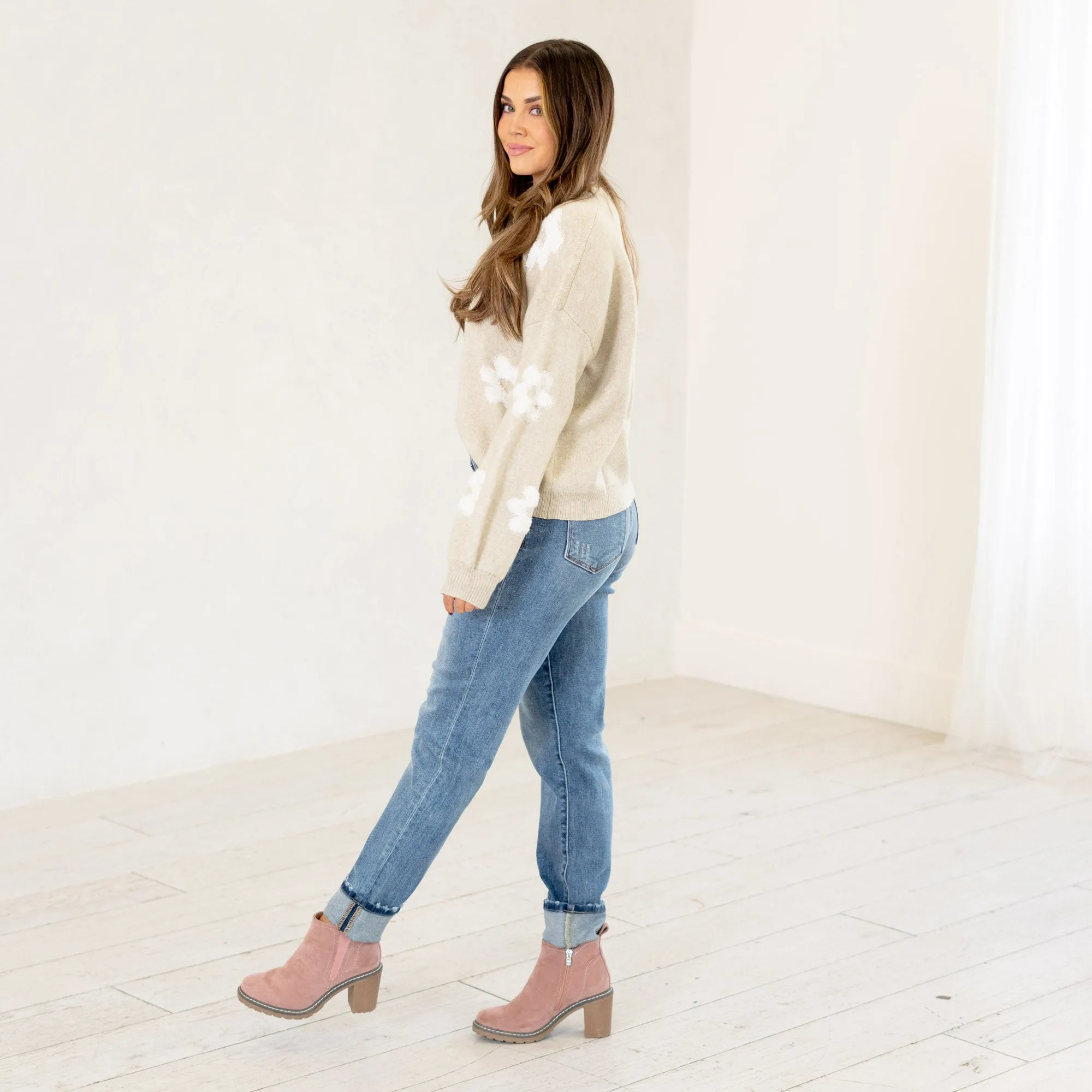 Desert Dusk Mid Rise Vintage Wash Boyfriend Regular & Plus Sizes