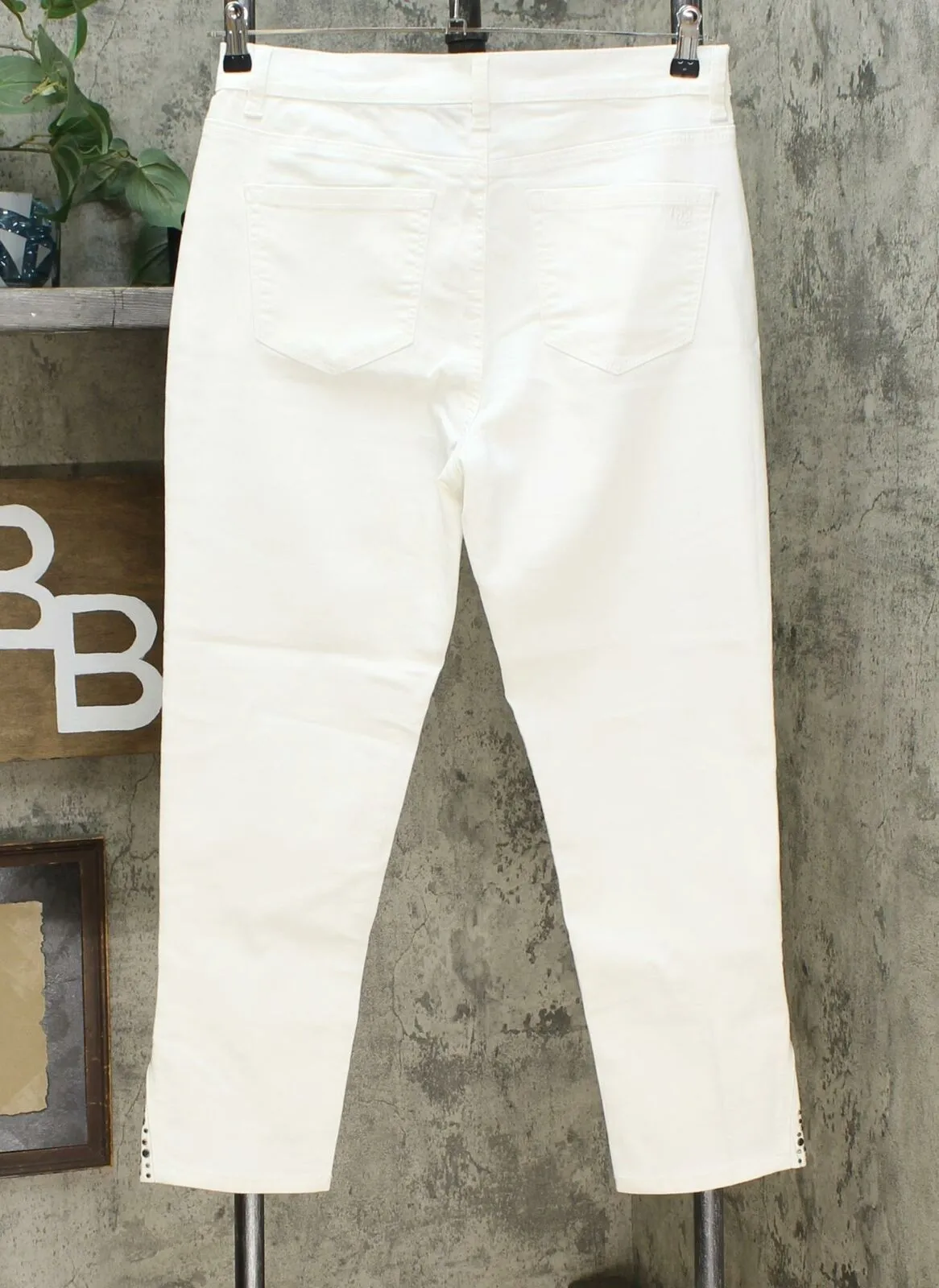 DG2 by Diane Gilman Women's Cropped Skinny Jeans with Studded Side Gusset