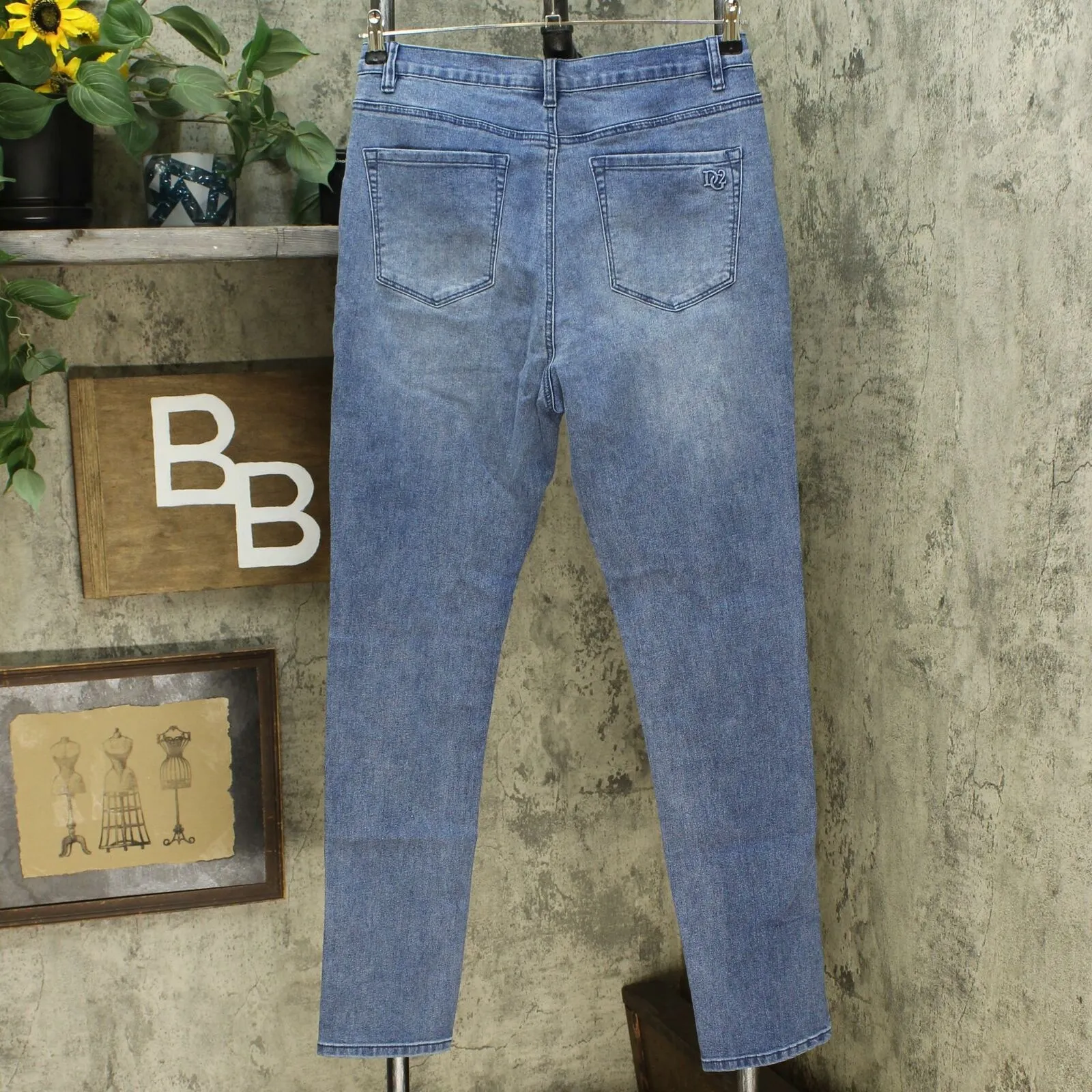 DG2 by Diane Gilman Women's Tall Embellished Distressed Anniversary Jeans