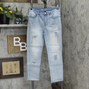 DG2 Womens Classic Stretch Embellished Destructed Skinny Jean 703313 Blue 10P