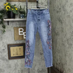 DG2 Womens Embellished Distressed Pull On Jeans 166df06e825670 Blue S Tall