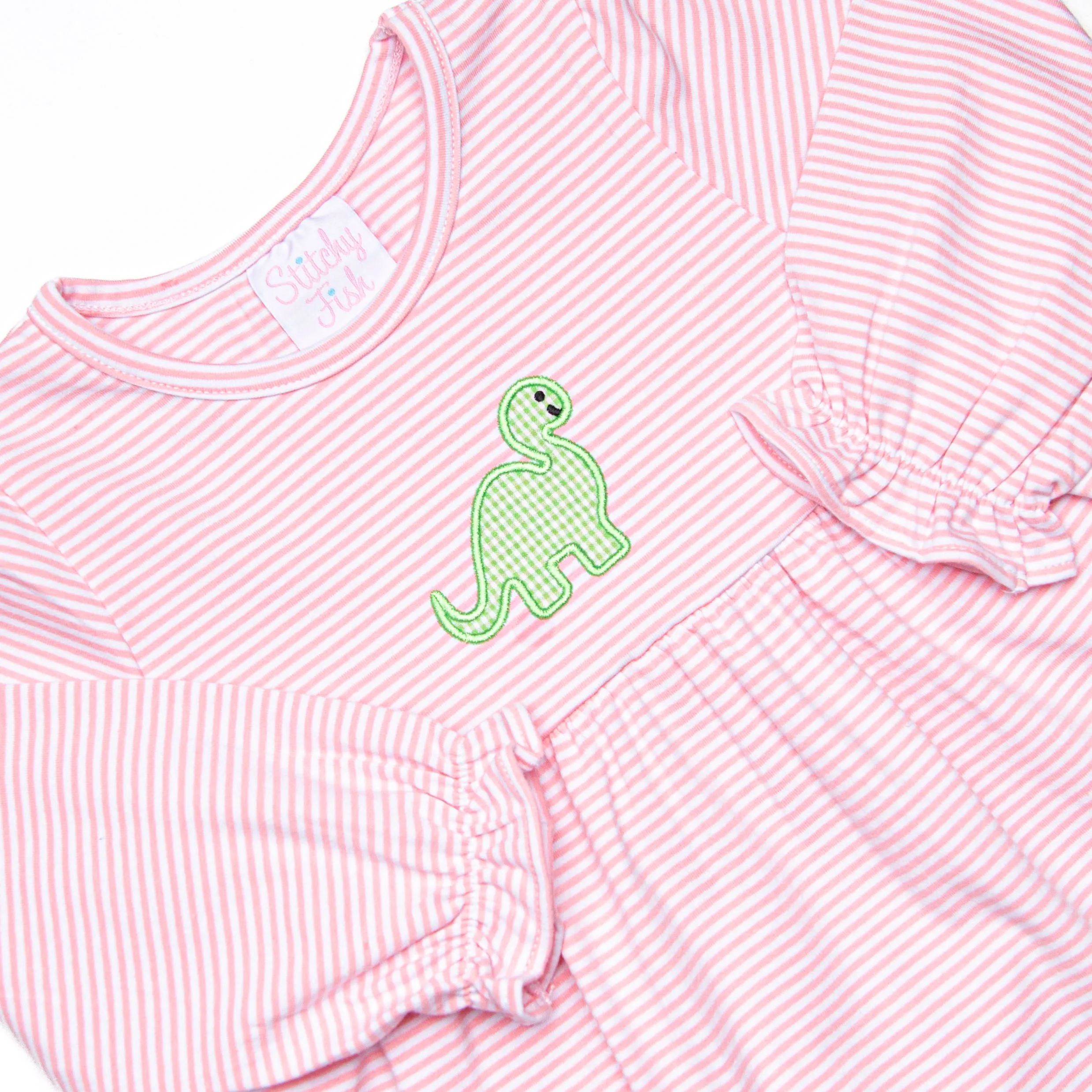 Dino-roar Applique Legging Set, Pink