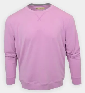 Donald Ross Mens Classic Fit Super Golf Performance Fleece Pullover  - HEATHER MULBERRY
