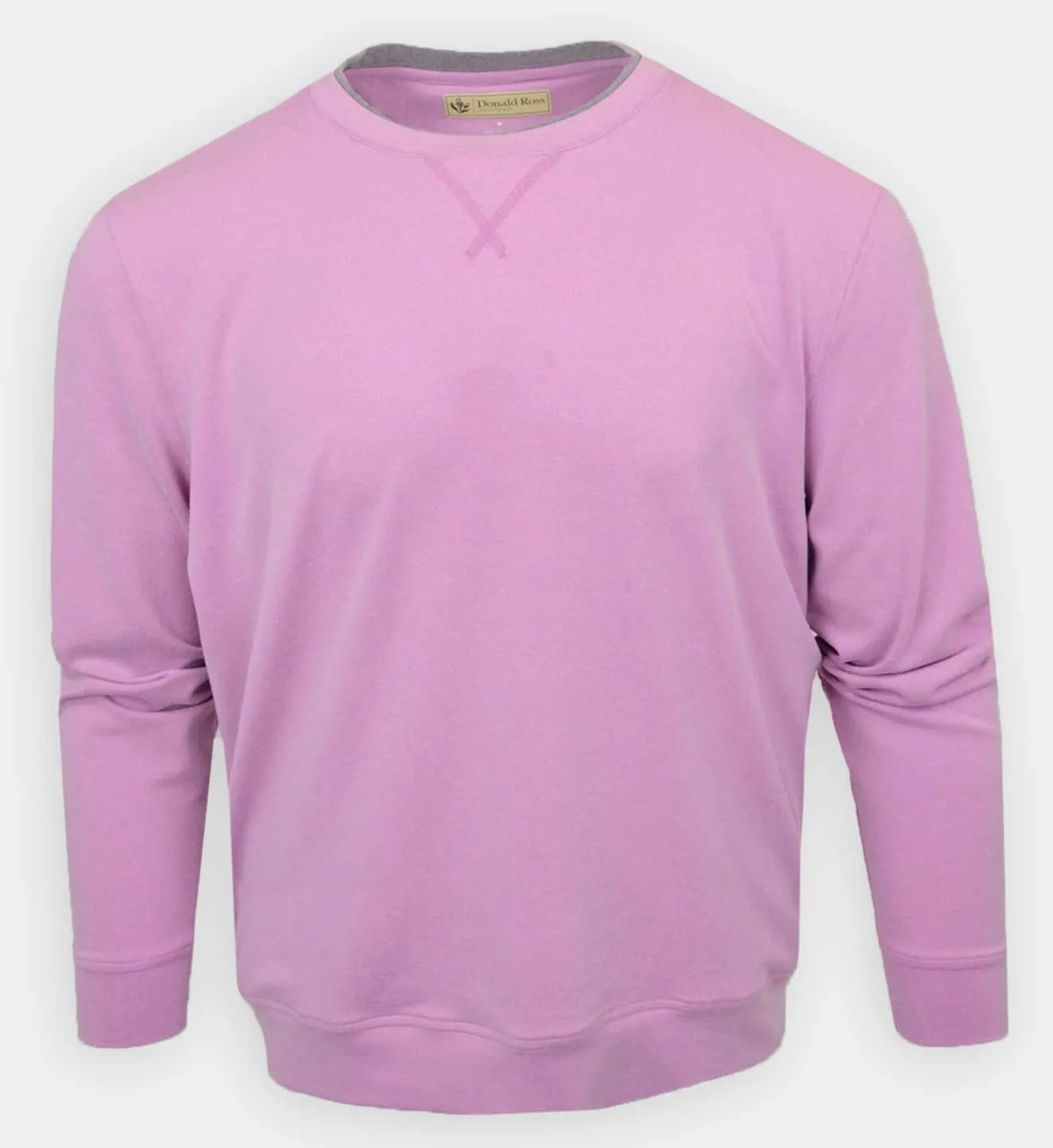 Donald Ross Mens Classic Fit Super Golf Performance Fleece Pullover  - HEATHER MULBERRY