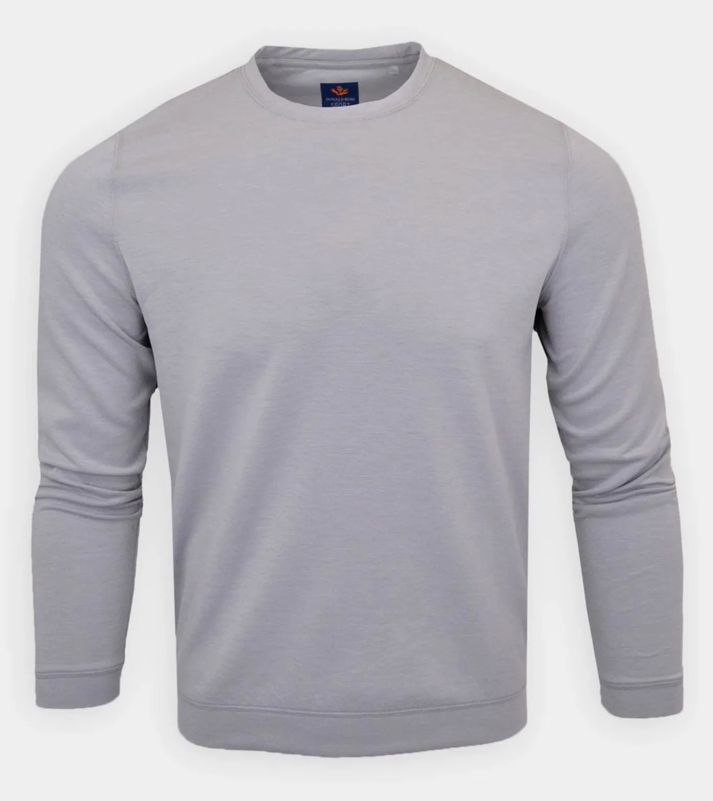 Donald Ross Mens Sport Fit Dundee Crewneck - PEWTER