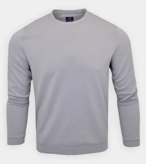 Donald Ross Mens Sport Fit Dundee Crewneck - PEWTER