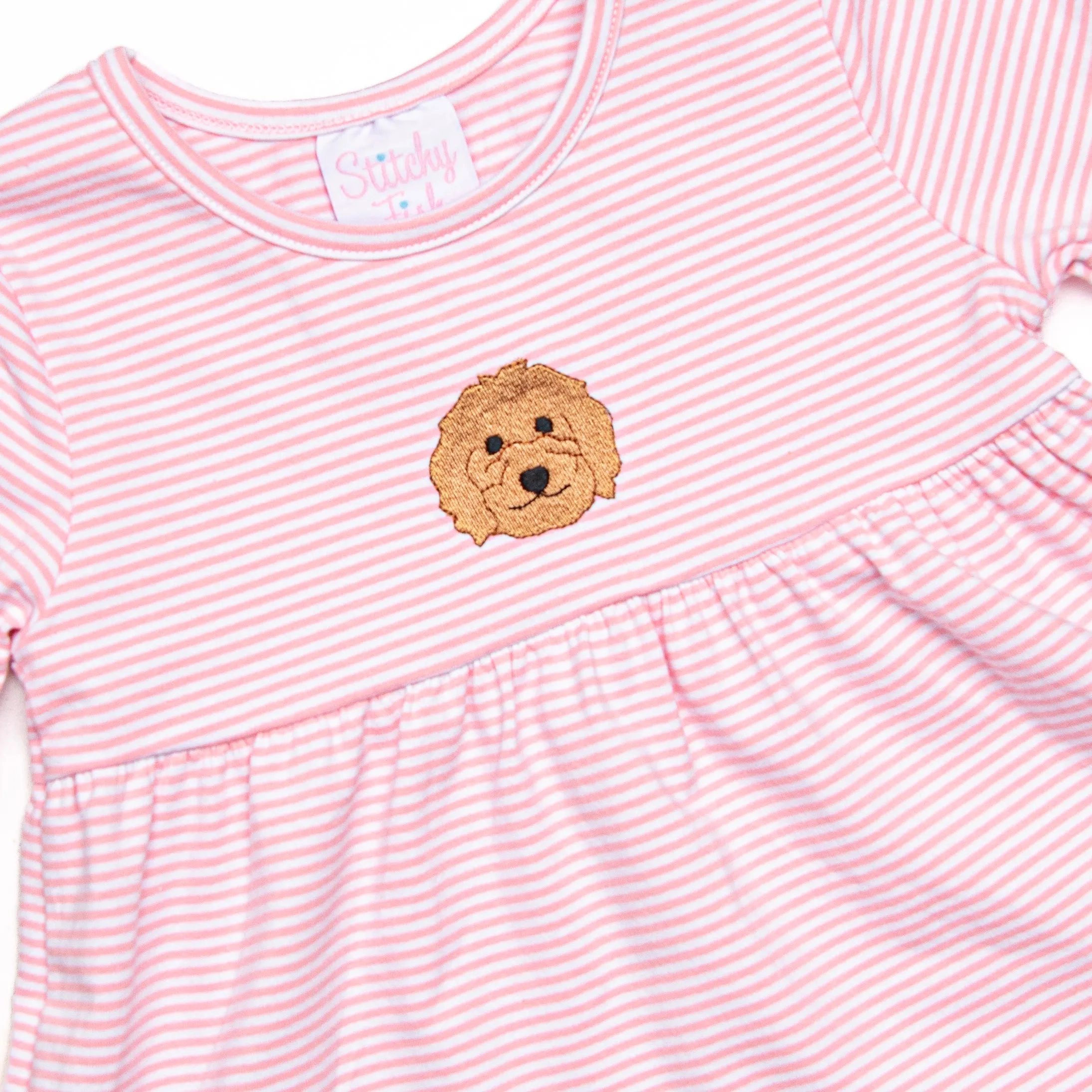 Doodle Days Embroidered Legging Set, Pink