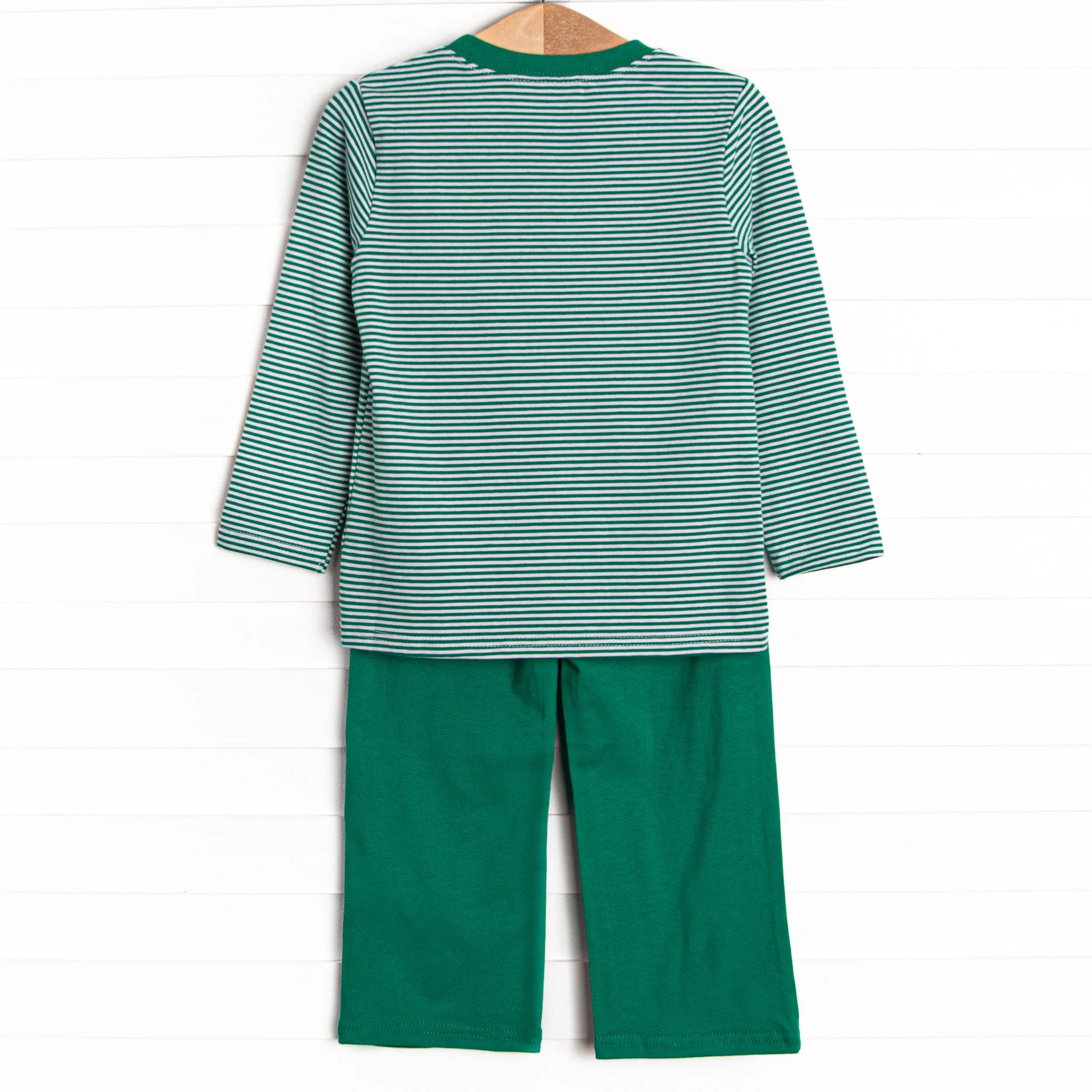 Doodle Days Embroidered Pant Set, Green