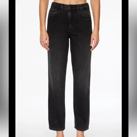 Dynamite Justina Rhinestone Straight Leg Jeans *NWT*